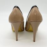 Ted Baker Womens Shoes Size US 6 Beige Black Bow Stiletto Patent Leather Glam Photo 3