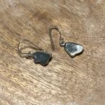 Sterling Silver Black Ethiopian Opal Raw Form 925  Earrings Photo 9