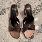 Paige Jone Bronze High Heel Slide Sandals Size 7.5 Photo 1
