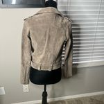 BLANK NYC  Suede moto jacket in sand stoner small $198 Photo 5