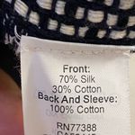 J.Crew black label tweet front blouse silk blend navy blue XL Photo 5