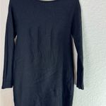 Vince  Black Wool Blend Ribbed Knit Sheath Dress 74% Wool Size XS Photo 6
