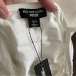 Pretty Little Thing  Dress Mini Ruched Beach Party Wedding Linen Cotton White Photo 5