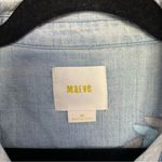 Anthropologie Maeve Boise Embroidered Patch Pocket Chambray Button Down Shirt Photo 7