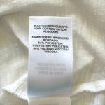 Lucky Brand NWT  Short Sleeve White/Gold Embroidered Top Shirt Size Small Photo 5