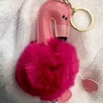 Flamingo LAST ONE! Fuzzy Hot Pink Keychain Photo 0