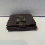 Loewe Vintage Brown Grained Calfskin Leather Compact Wallet - Preowned Photo 5