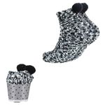 2 Pairs Black White Gray Soft Cupcake Socks One Size Photo 1
