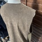 Alfred Dunner Vintage 90s  Vest Embroidered Fleece Sherpa Brown & Cream Fall Sz M Photo 5