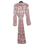 Lovers + Friends  Bali Kimono Wrap Dress Pink Floral Satin Ruffle XS Photo 1