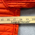 Abercrombie & Fitch  Womens Open Front Puffer Jacket XS‎ Orange Quilted Packable Photo 6