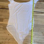 Nasty Gal White Ruffle Strappy Square Neck Bodysuit 2 Photo 4