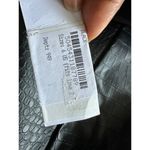 Top Shop Faux Crocodile Embossed Black Straight Leather Leg Pants Photo 10