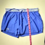 Under Armour Women's Blue Athletic Sporty Workout Logo Shorts Sz M Photo 5