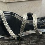 Kate Spade  Black & Silver Braided Flat Strappy Sandal Shoes 9 Photo 0