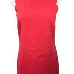 J.Crew  Red Scalloped Edge Sleeveless Back Zip Mini Sheath Dress Size 0 Photo 0