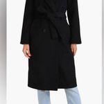 Avec Les Filles NWOT  Belted Longline Coat Color Black Size M Photo 7