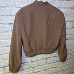 ZARA  Dusty Mauve CROPPED MAXI BOMBER JACKET WITH POCKETS Medium Wool Blend Photo 8