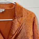 Le lis  Women's 100% Button down Blouse Size Large Colorful Silk Like Lightweight Photo 6