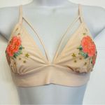 PINK - Victoria's Secret Victoria's‎ Secret Pink Floral Embroidered Lace Triangle Bralette Size Small NEW Photo 2