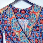 Free People  Falling for You Blue Boho Top Size M Photo 4