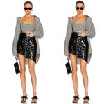 Alexander Wang Asymmetric Croc-Effect Patent-Leather Mini Skirt In Black Photo 0