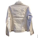 Lands' End  Women's White Denim Jacket L Long Sleeve Casual Photo 9