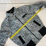 Members Only MO x Womens Ditsy Floral Bomber Jacket Blue Satin Size M Photo 6