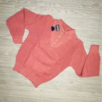 Lands' End Vintage  NWT women’s quarter button long sleeve sweater shirt Med retro Photo 0