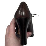 Banana Republic Vintage Women’s Size 6.5 Brown Leather Oxford Ankle Stack Heel Photo 16