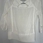 American Eagle  Outfitters Medium White‎ Swiss Dot Sheer Flowy 3/4 Sleeve Photo 8