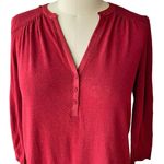 Lucky Brand Maroon Red Knit Top Bottom Blouse ~ Women's Size MEDIUM Photo 3
