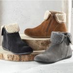 Coldwater Creek  Walk With Me Summit Suede Boots Gray Size 7W Photo 1