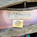 Vintage Coquette Whimsy Pale Pink Black plaid Christmas Tree Crewneck Sweatshirt Size L Photo 3