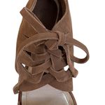Frye  Leather Sofia Tie On Lace Up Heeled Sandals Brown Size 9.5 Photo 5