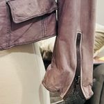 Alice + Olivia LILAC DISTRESSED LAMBSKIN JACKET Photo 10