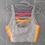 NWOT Crowned Athletics Geodesic Icon Day Long Sports Bra Large Silver Photo 3