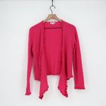 Garnet Hill  Pink Cashmere Waterfall Cardigan Sweater Size S Photo 1