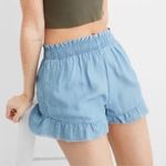 Aerie  chambray high rise ruffle‎ shorts size medium new with tags! Photo 7