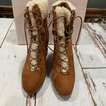 JustFab NIB JUST FAB ERLEEN LACE UP WEDGE ANKLE BOOTS Photo 1