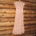 Mac Duggal NWT Ruffle Tiered Short Sleeve A Line Dress Beige 2 Photo 6