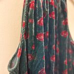 Loft Green velvet shirred Halter Tank Top Sleeveless Relaxed Medium Photo 2