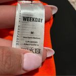 Weekday NWT  Ava Swim Bottoms Orange- Size Medium Photo 4