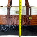 Brahmin  Asher Tri Color Croc Embossed Leather Top Zip Tote Shoulder Bag Photo 6