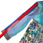 Fleur de Lis Anthropologie Asymmetric Tunic Dress Roll Tab Sleeve L Sheer Flowy Size L Photo 9