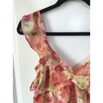 Illa Illa  Floral Ruffle V Neck Crop Top Women's Size M Photo 2
