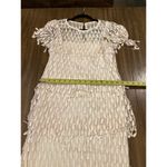 Vintage Cachet by Bari Protas Fringe Lace crochet Short Sleeve flapper Dress 5/6 Photo 5