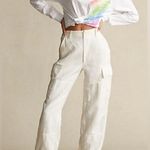 Polo Ralph Lauren White Long Sleeve T-Shirt With Ombre Pony Logo Size Small EUC Photo 2