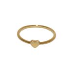 14k Solid Gold 585 Gold Heart Charm Ring 1.53 Grams Size 8.25 Photo 1