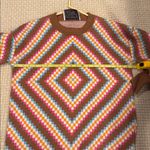 Victor Glemaud Multicolor Women’s Diamond Patterned Sweater L Brown Size L Photo 6